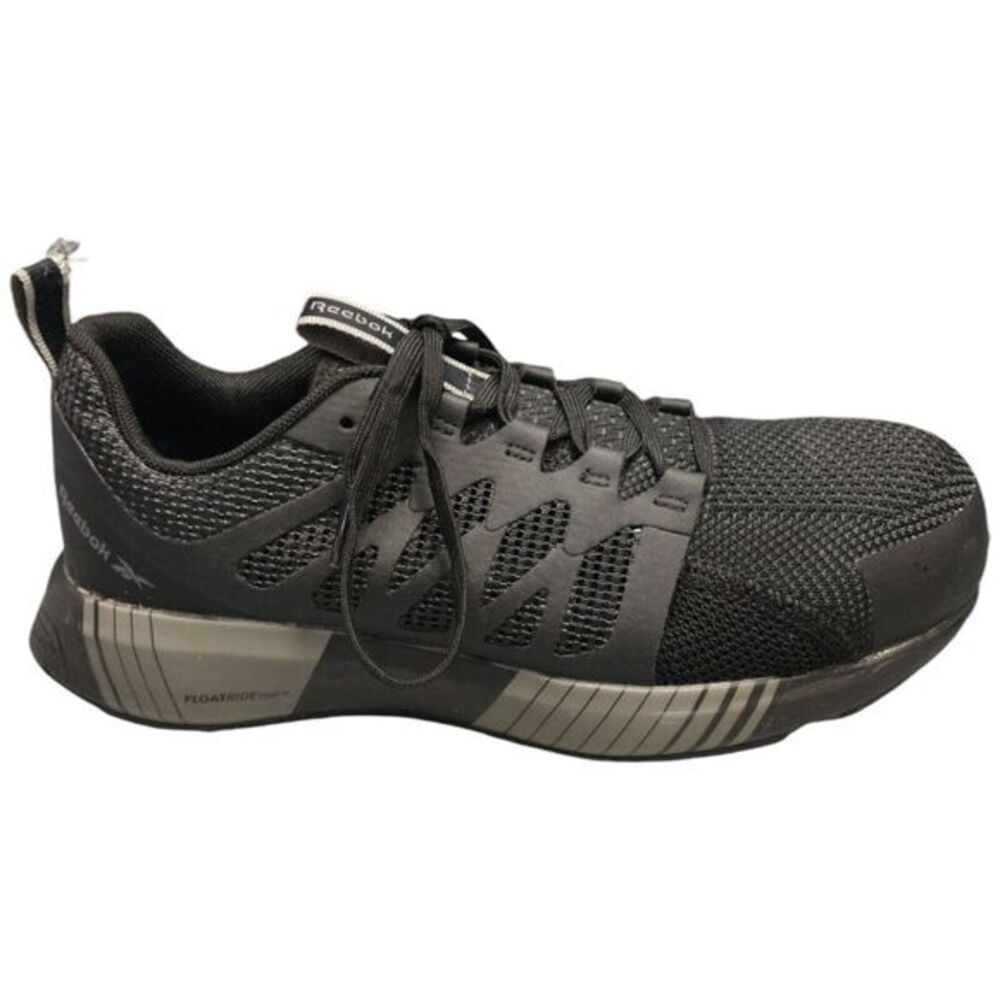 Reebok Floatride Core Safety Sneakers Womens 7 Black Mesh Composite‎ Toe Lace Up